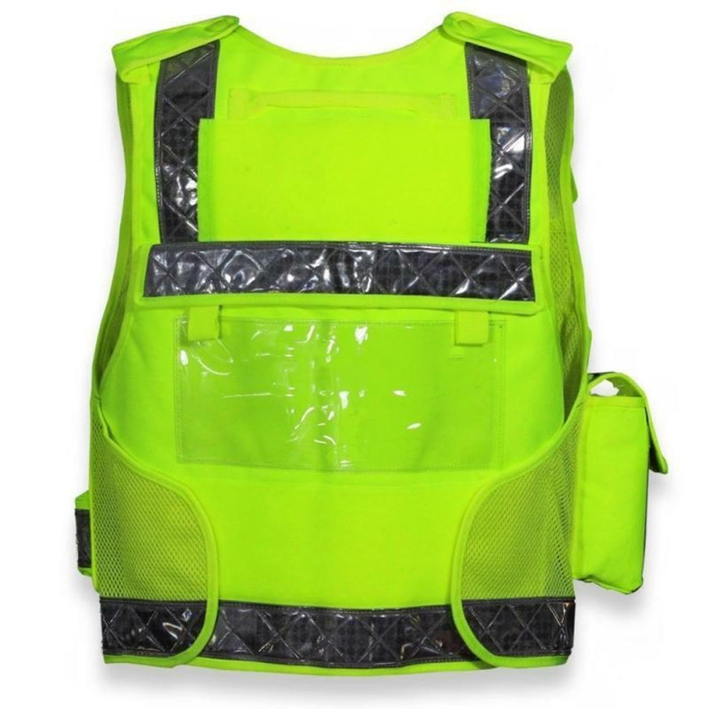 National Apparels Customized Black Reflective Safety Vest Company Logo With Pockets Custom Color Fluorescent Visibility Work Class 2 Safety Vest